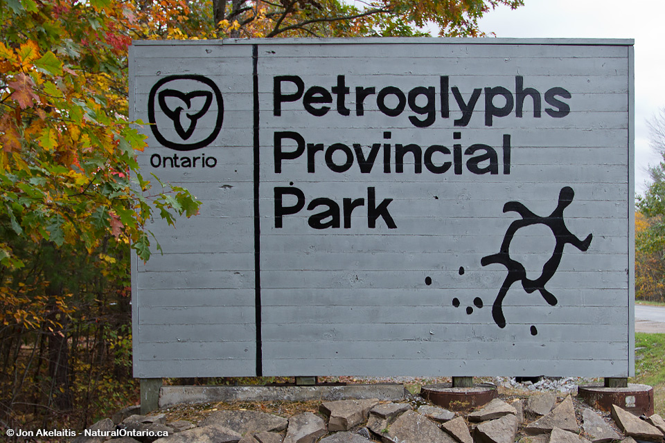 Petroglyphs Provincial Park Sign