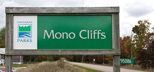 Mono Cliffs Provincial Park Sign